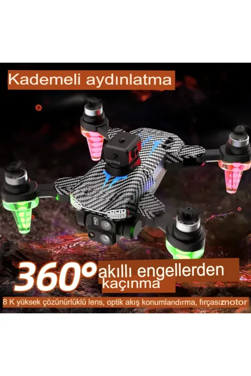 Bilişim Burada C19S Akıllı Engel Tanıma ve Renkli Işıklandırmalı Profesyonel Drone! ✨